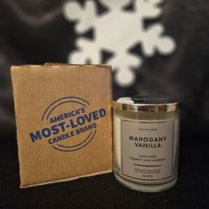 White Barn Mahogany Vanilla Single Wick Candle